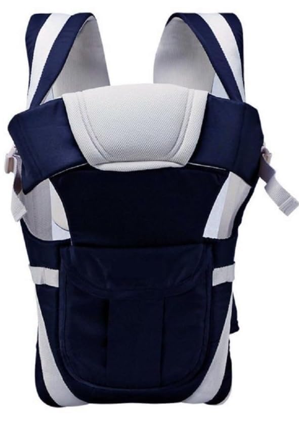 S-SQUARE Adjustable Hands Free Baby Belt Bag Child Safety | Baby Carrier 4 in 1 Carry Bag with Different Positions | Carrier Bag for 0 to 18 Month Toddler Baby Carrier Bag (Navy Blue, Medium)-image-35