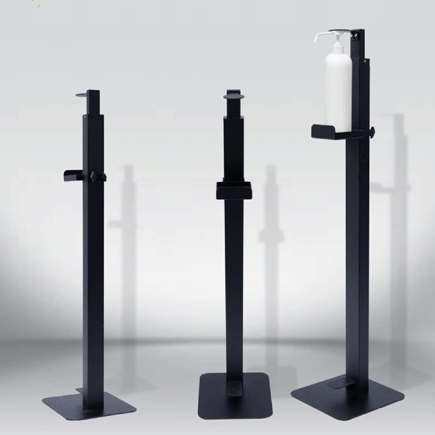 Hand Sanitizer Dispenser Stand, Black Freestanding Touchless Foot Pedal Activated Stand, Sanitizer Station for Home, Hotels, Commercial