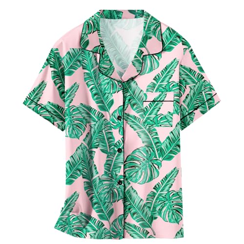 Image of Girls & Womens Satin Pajamas Set, Silk Button-Down Sleepwear 2 Piece Nightwear, 3 Years - Women XXL