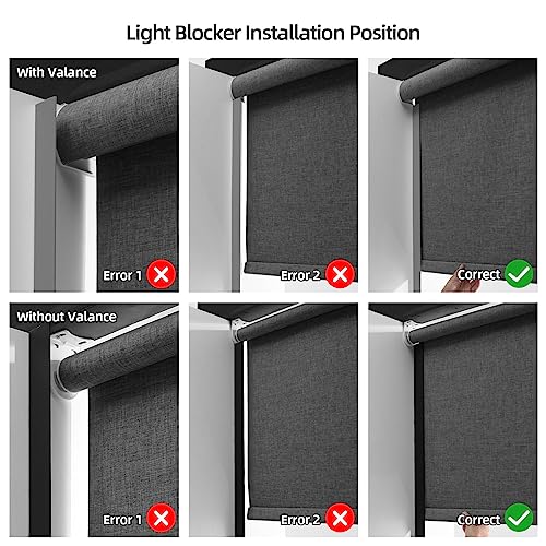 Zstarr Blackout Light Blockers Side Tracks,Pvc Light Blockers For Window Shades And Blinds,Side Tracks For Blackout Shades Easy To Instal,Light Blocking Strips For Bedroom (White, 58.5",2Pcs) #TOP5