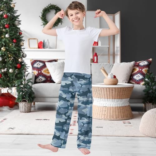 Boy's Pants Animal Shark Military Pattern Jogger Pants Elastic Waist Long Bottoms Trousers with Pockets 6-14 Years2