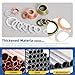 Glarks 143pcs 10 Sizes Automotive Oil Drain Plug Gasket Kit M8 M10 M12 M14 M16 M18 M20 M22 Aluminum Copper Steel Oil Crush Washer Seal Oil Drain Plug Crush Washer