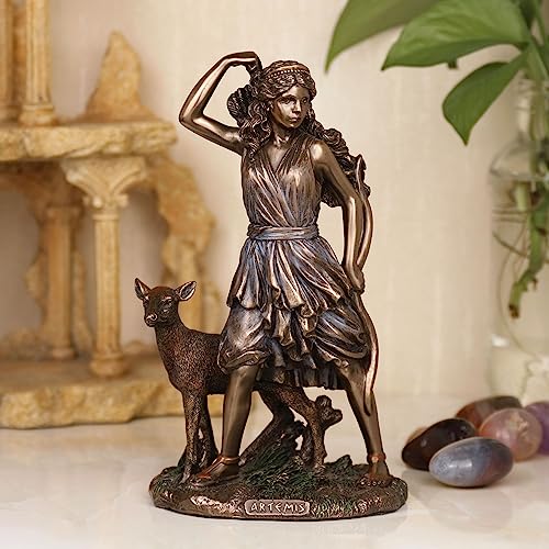 Estatua Resina Bronce Artemis Diosa Griega Caza 6.5 in miniatura 7