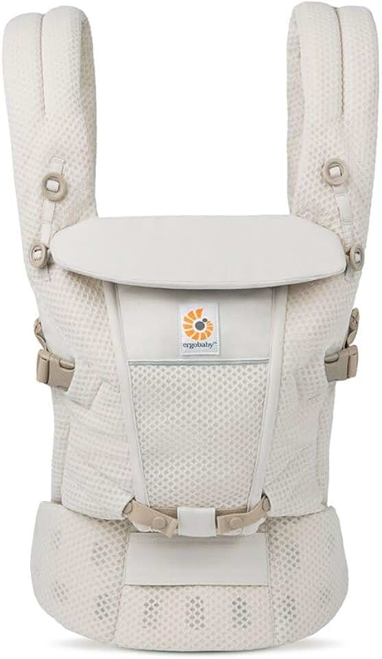 Ergobaby Adapt Babytrage für Neugeborene ab Geburt, 3-Positionen SoftFlex Mesh Ergonomische Babybauc