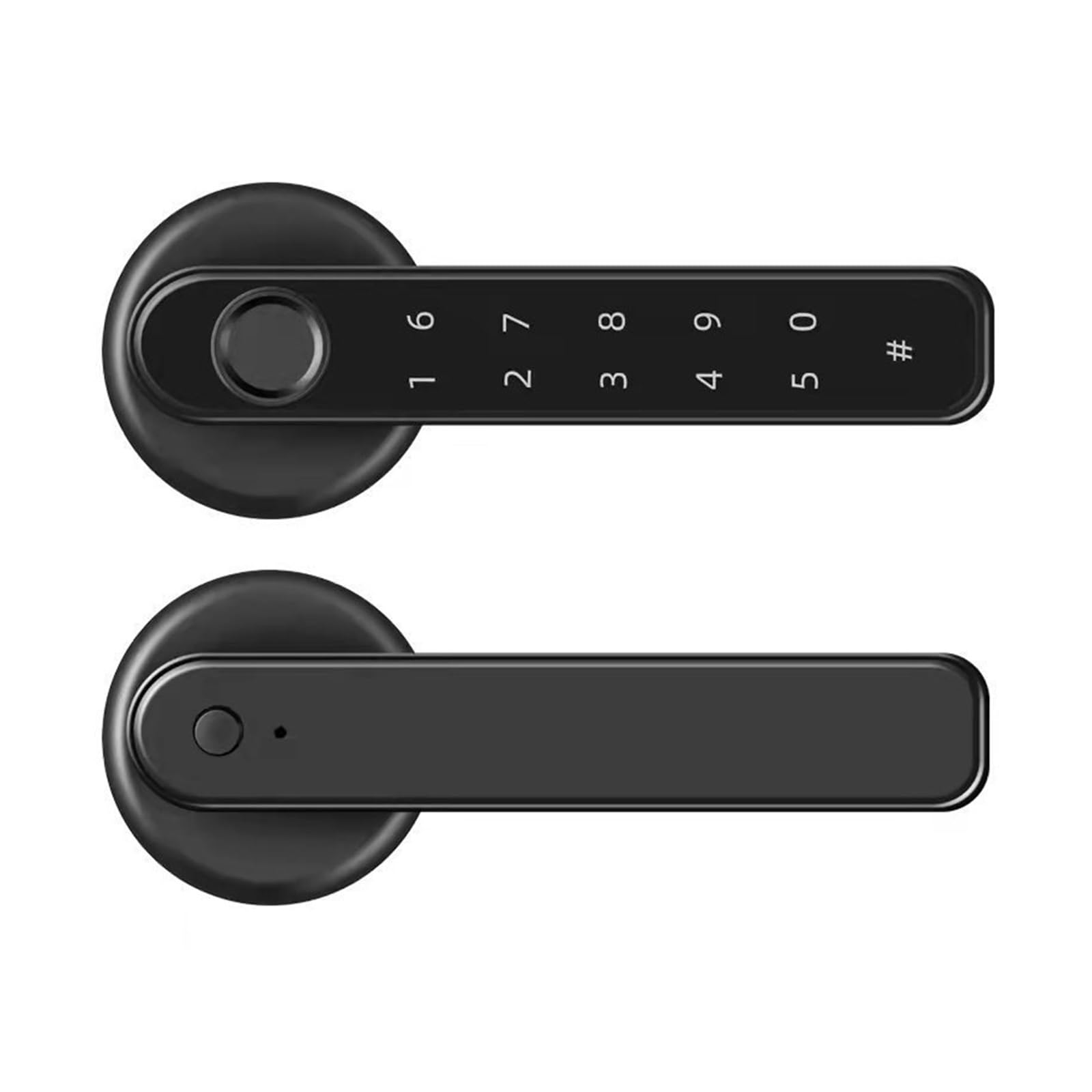 JVDDI Smart Door Handle, Intelligent Door Handle Lock Products Security Fingerprint Unlock Electronic Biometric Digital(Nero)