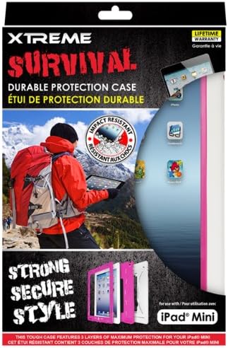 Xtreme Survival Durable Protection Case for iPad mini - Retail Packaging - Pink