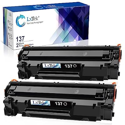 LxTek 137 Black Toner Cartridge Replacement for 137 CRG137 2 Pack 137 Black