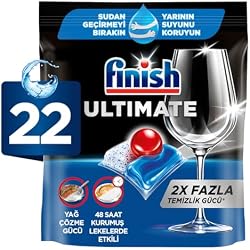 Finish Ultimate 22 Kapsül Bulaşık Makinesi Deterjanı Tableti (1 x 22 Kapsül)