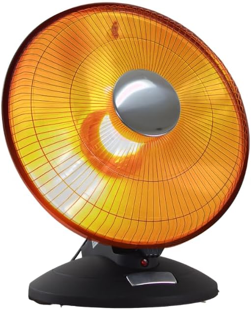 Filmcraft Radiant Heat Dish Heater – 1000W Electric Stage Heater, Portable Parabolic Design, Tip-Over Safety Alert, Quiet Directional Heat for Studio & Crew