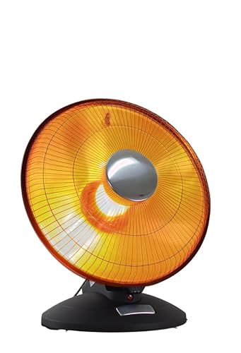 Filmcraft Radiant Heat Dish Heater – 1000W Electric Stage Heater, Portable Parabolic Design, Tip-Over Safety Alert, Quiet Directional Heat for Studio & Crew