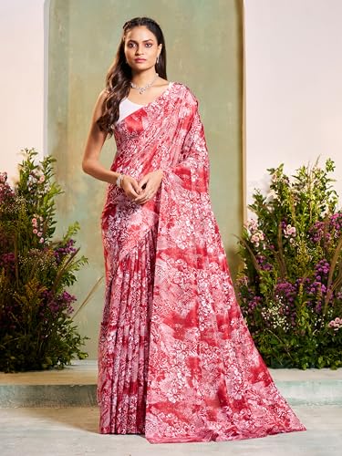 Image of Garden Vareli Art Silk Floral Print Saree