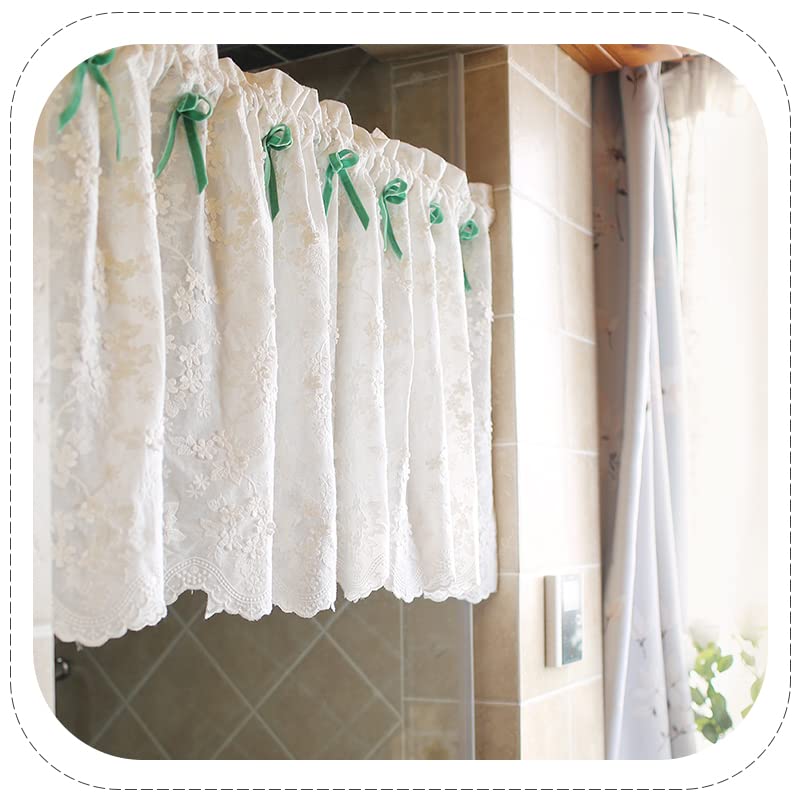 Izielad 2PCS Rideau Brise-bise Rideau Court Pour Cuisine Rideau Coulissant Pour Café Petit Rideau Brise-bise Moitié Pour Décorer La Maison Et La Cuisine LxH 60x80cmx2pcs