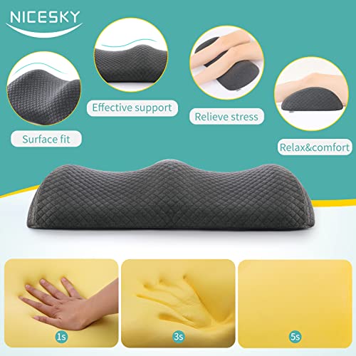 Leg Pillows For Sleeping Knee Pillow For Side Sleepers Leg Foot Elevation Swelling Relief Pain Pillow Contour Wedge Bolster Pillows Memory Foam Removable Cover #TOP2