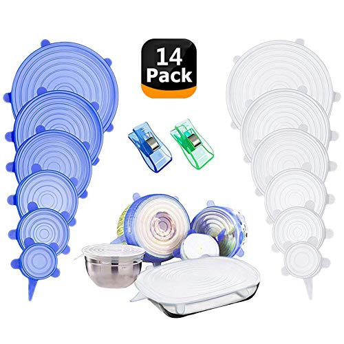 Reusable Silicone Stretch Lids for Bowl,Cup,Pot,Pan,Dish, Food Covers,Flexible Silicone Lids Food Wrap Apply