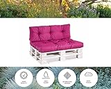 Palettenkissen Palettenauflagen Sitzkissen Rückenlehne Gesteppt - 4