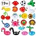 Dreampark Inflatable Drink Holders, 20 Pack Drink Floats Inflatable Cup Coasters with Mini Air Pump for Pool Party and Kids Bath Toys