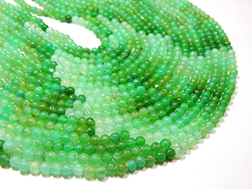 Chrysoprase perles de 4mm pour bijoux bohèmes d'été et accessoires faits main