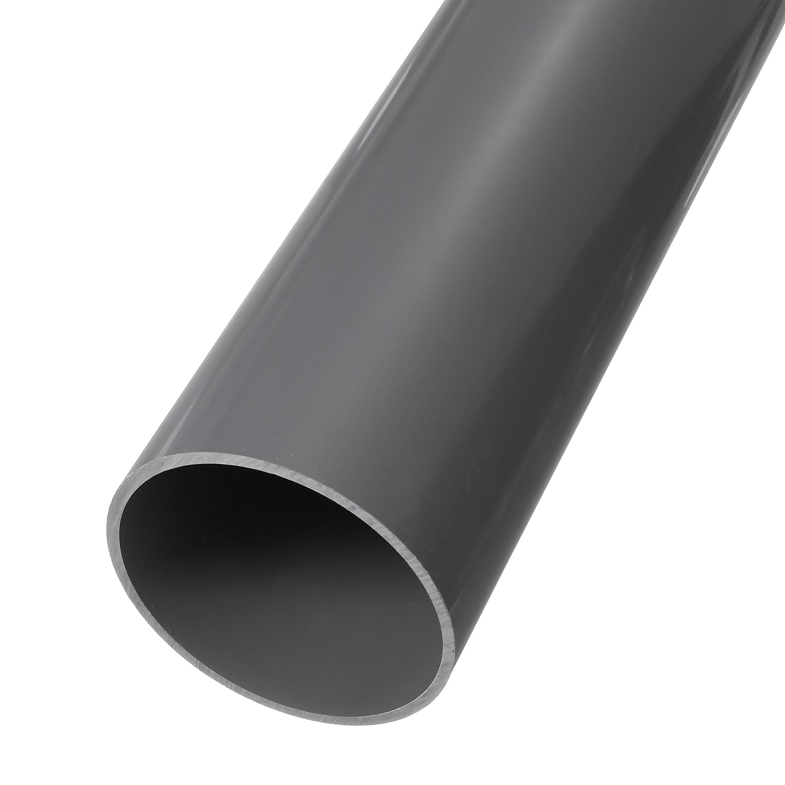 Rebower 4" x 4.3" PVC Pipe 13" Plastic Rigid Tubing Round High Impact Drain Pipe, [for Greenhouse Garden Home HVAC Plumbing] - 101.6x110mm / Light