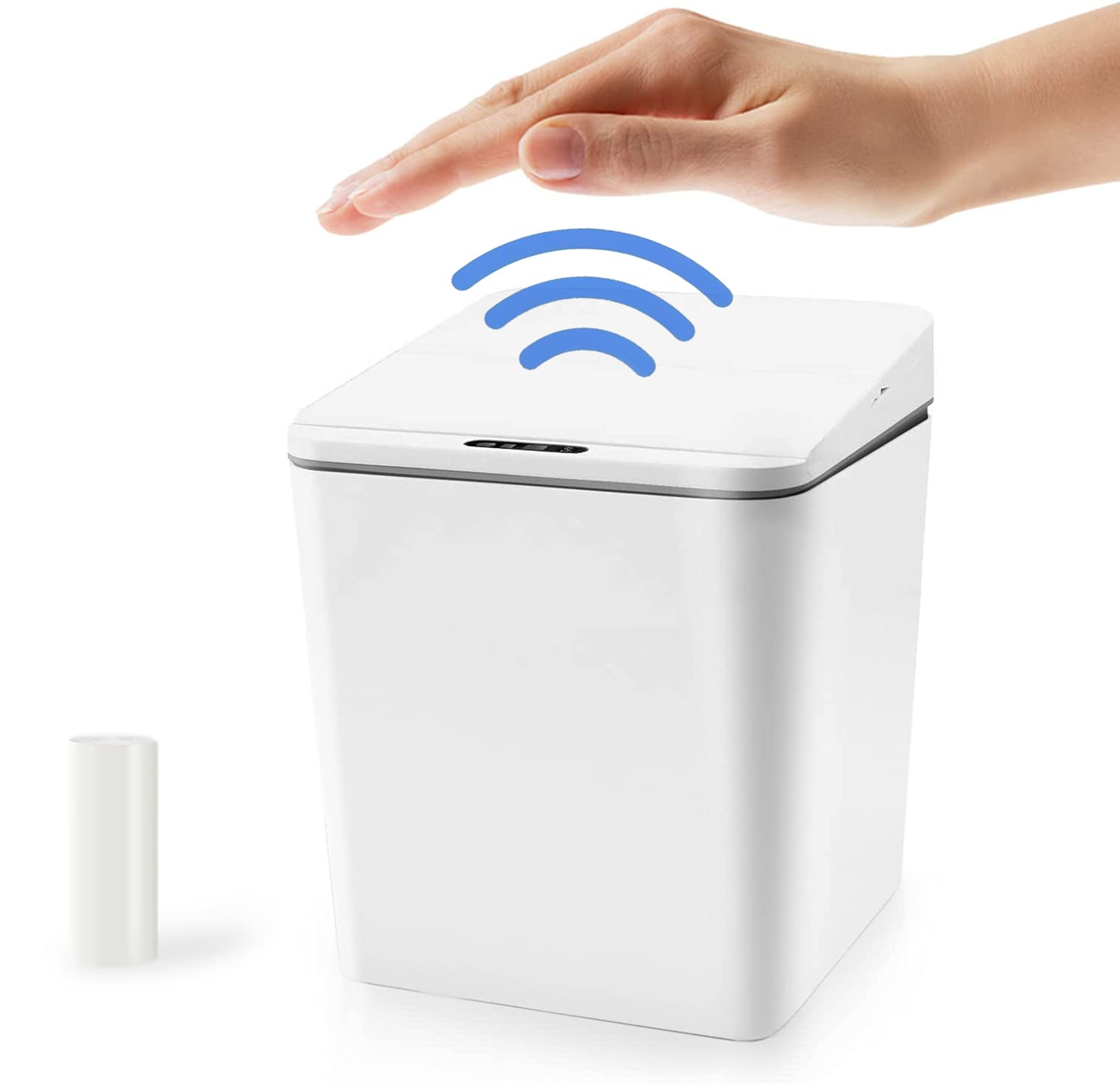 Scuvleos Rechargeable Automatic Detection Desktop Waste Bin Box Shape Mini Trash Bin with Lid,Sensor Trash Bin, Waste Bin 6 Litre / 1.5 Gallon