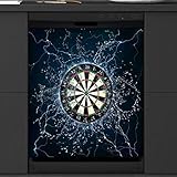  Dartscheibe Sp¨¹lmaschine Magnetische Abdeckung K¨¹che Dekor Sport Dart Board Front Geschirrsp¨¹ler K¨¹hlschrank Magnetische Abdeckung Aufkleber Ger?t Abdeckung 23 x 26 Zoll