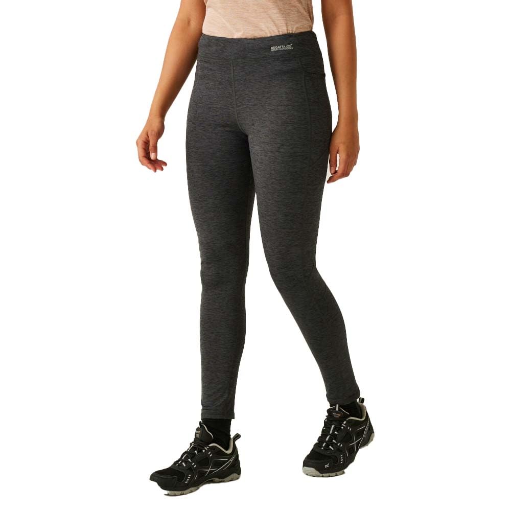 Regatta Womens Holeen II Winter Leggings Stretch Quick Dry Walking Sports Gymwear Grey