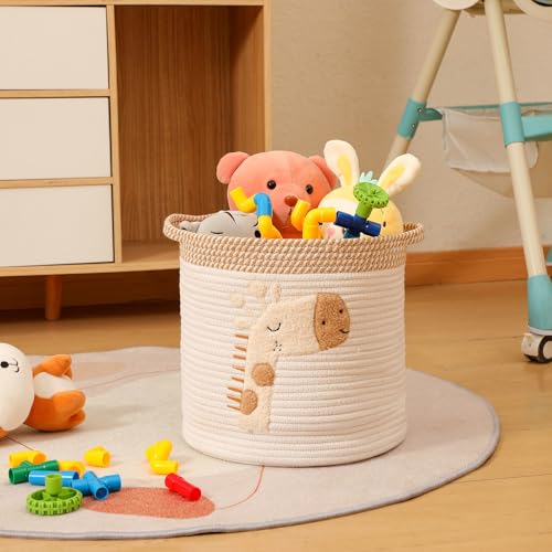 Aufbewahrungskorb Wickeltisch Korb Kinderzimmer Aufbewahrung Körbe mit Griffen, Aufbewahrungskorb für Babys Kinder Spielzeugkorb Geschenke… – Ansicht 8