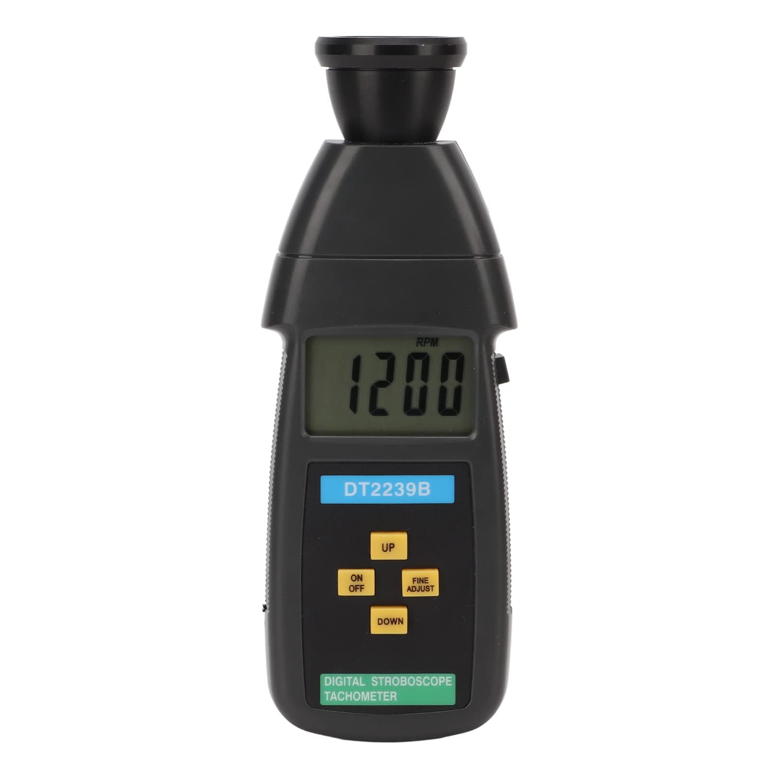 Estroboscopio Digital LCD DT2239B, Tacómetro de Flash de Mano Tacómetro de Flash Tacómetro de Flash de Mano Tacómetro de Estroboscopio sin Contacto 60-19,999RPM