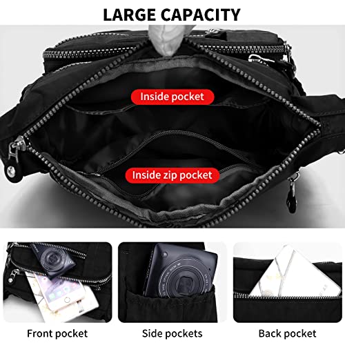 Witery WTR-US2115-01 Crossbody Bag For Women - Nylon Waterproof Shoulder Bag Casual Zipper Multi-Pocket Crossbody Purses thumb #3