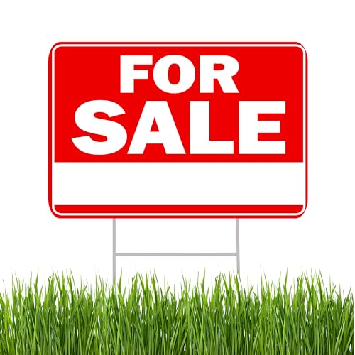 Rogue River Tactical For Sale Yard Sign Double Sided With Stake 17 Inch By 13 Inch, Large, Red