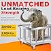 Caster Wheels 4 Inch, Heavy Duty Caster Set of 4, Swivel Castor Wheel with Dual Locking Brakes, Silent Polyurethane (PU) Wheels, 360° Rotation, for Furniture and Workbench, Load 2600lbs