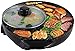 LJXiioo 2 in 1 BBQ Hot Pot Koreanischer Grill mit elektrischer Grillpfanne und Hotpot, elektrische Pfanne Antihaft-elektrische Bratpfanne Rauchfreier Grill im Innenbereich