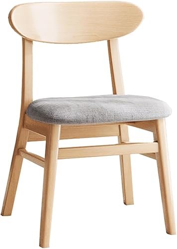 NESLIN Sillas de comedor de mediados de siglo con respaldos, Sillas de comedor de madera de roble macizo, Sillas auxiliares de restaurante, Sillas