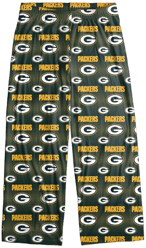 FOCO Green Bay Packers Men's Scatter Pattern Pajama Lounge Multi Color Pants