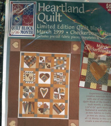 Heartland Quilt. March 1999. Checkerboard Heart