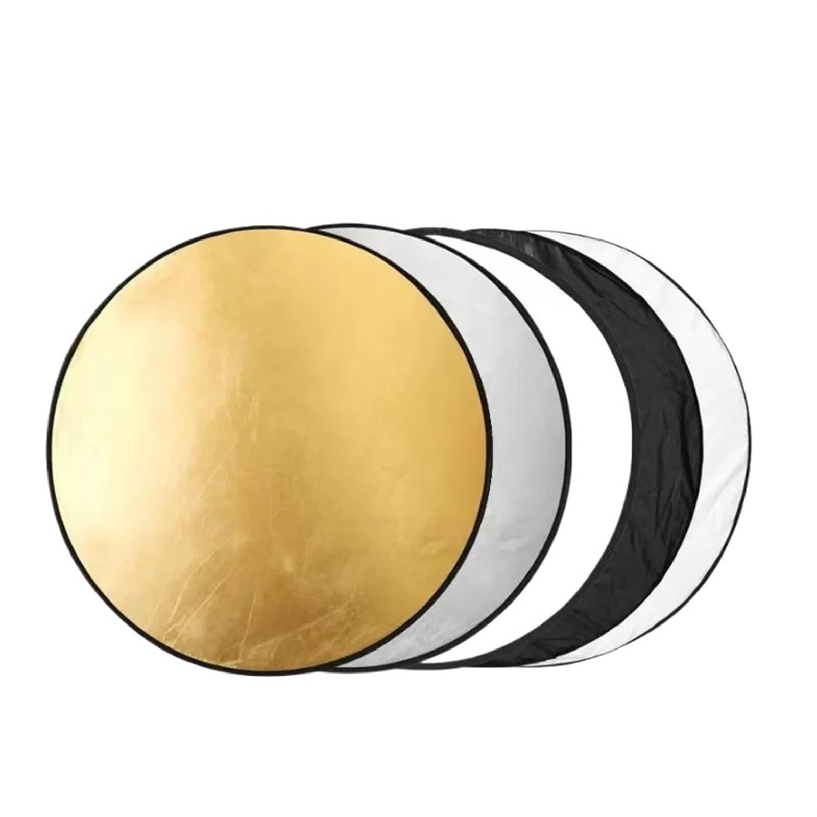 Reflector fotográfico Portátil Redondo 5 en 1, difusor Plegable Multicolor for Exteriores, de luz Estudio fotográfico(80cm Reflector)