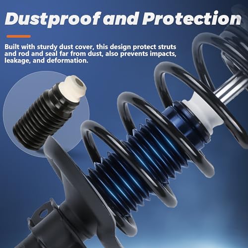 KUIPERAUTO Front and Rear Complete Struts shocks Assembly w/Coil Spring 172562R 172562L 172563 Compatible for 2008 2009 2010 2011 2012 Honda Accord 2.4L 3.5L Shock Absorbers Replacement 4PCS FWD by KUIPERAUTO - Image 5