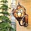 AAOTE Glass Lantern Wall Sconce Light Vintage Outdoor Waterproof Rustproof Wall Lamp Outside Decoration Aluminum Metal Wall Lantern For Corridor Villa