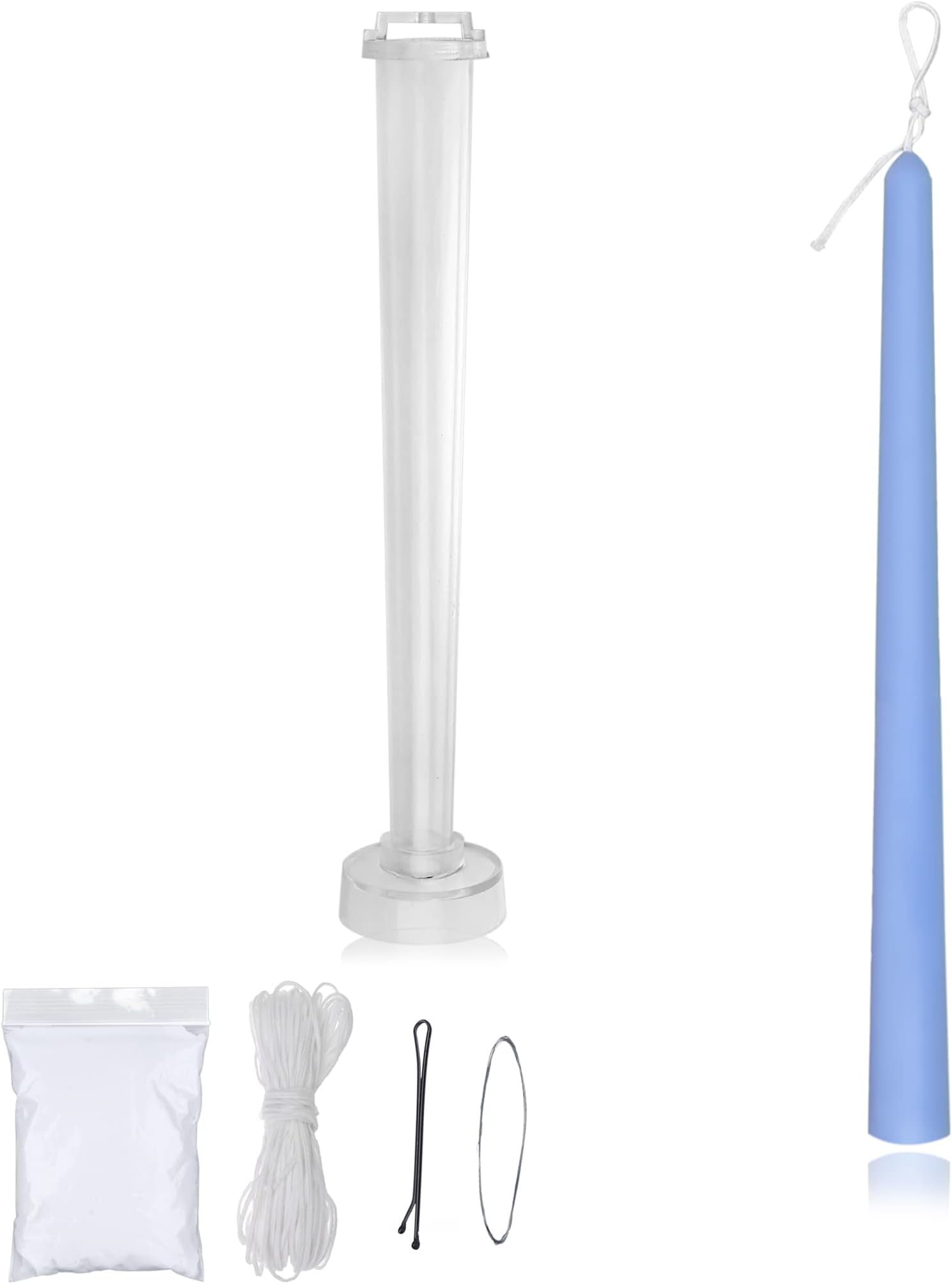 MILIVIXAY Candle Molds Plastic Candle Molds for Making Candles Classic Tall Taper Mold -Height: 9.84 inch,Top Diameter:0.50 inch,Bottom Diameter:0.87 inch