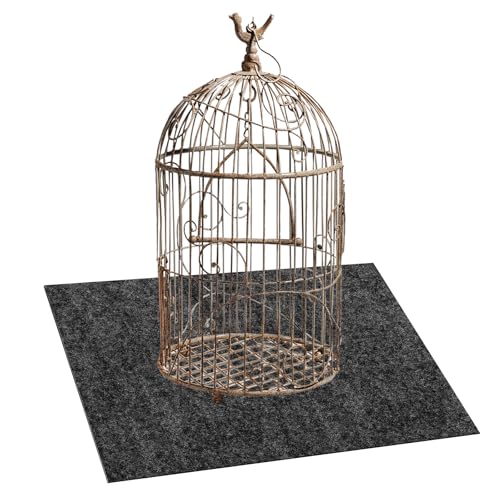 Image of Large Bird Cage Mat, Under Pet Cage Mat for Bird Cages, Reptile Aquariums, Dog Kennels, Absorbent /Waterproof Felt Mat with Non-Slip Backing for Hard Floors and Surfaces (30x36 Inch)