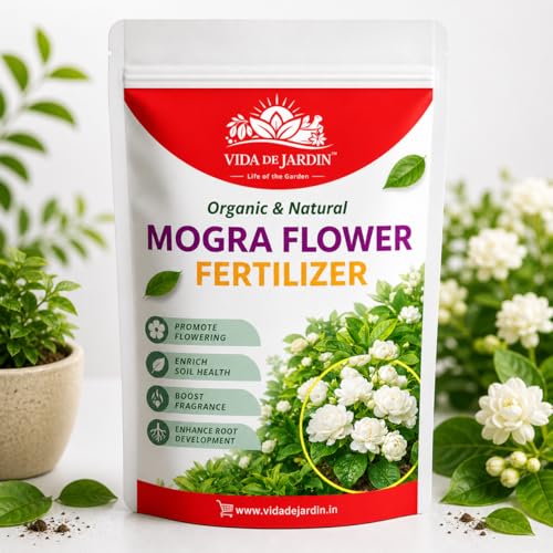 Vida de Jardin Organic & Natural Mogra Flower Fertilizer, Powder Form, Promotes Flowering, Boosts Fragrance, Enhances Root Development (200 G)