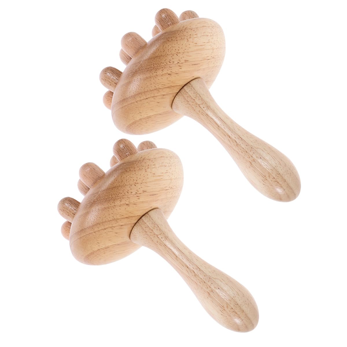 GALPADA 2 Stück Pack Holz Kopfhautmassagekamm Handgefertigter Massagekamm mit Glatter Oberfläche Kleiner Holzkamm zur Entspannung von Kopf Nacken und Rücken