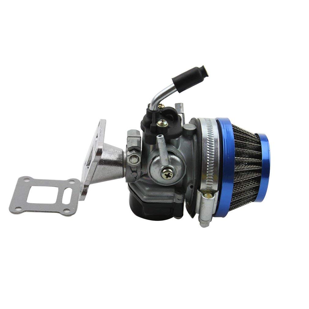 Queta Carburateur pour Mini Moto Moteur à 2 Temps 49cc 47cc 43cc, Carbu avec Filtre à Air Convient à Mini Pocket Bike, Go Kart, Quad, Dirt Bike ATV etc.