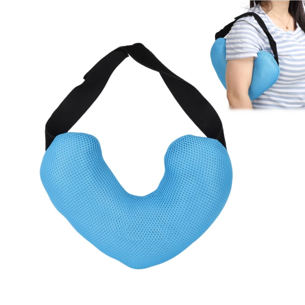 Oreiller de Mastectomie, Oreiller en Coton Doux et Respirant avec Sangle Réglable pour Soulager la Pression, Prévenir L'inflammation du du Sein(Bleu)