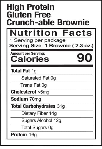 Premium High Protein Low Calorie Gluten Free Brownie Bar miniatura 2