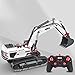 wheelfun 1/14 HUINA RC Metal Excavator Model 1594 Radio Control 22CH Ball Claw Bucket Comes with Lights and Sound Hobby Grade Model for Adult