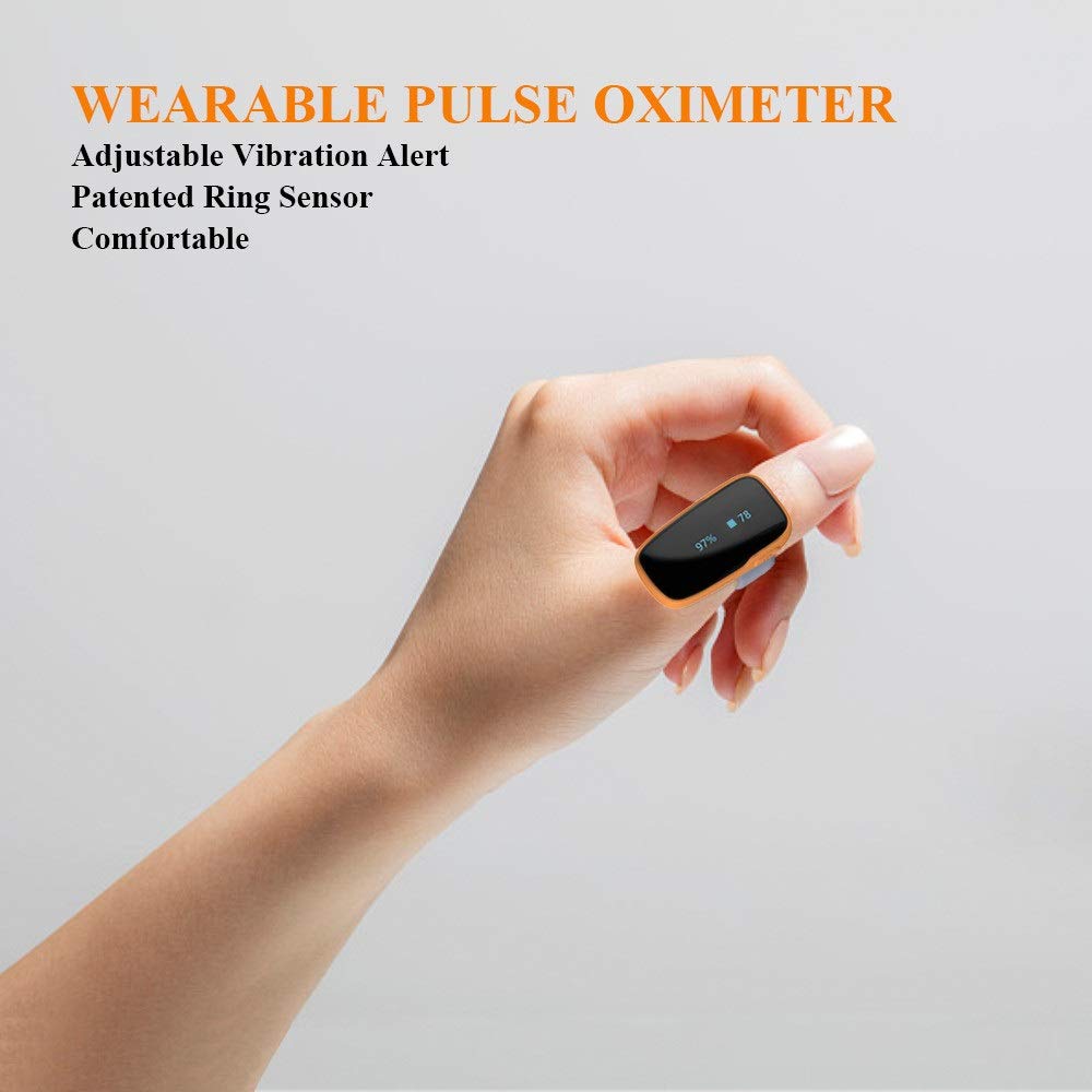 Portátiles oxímetro de Pulso Bluetooth con App vibración de Alarma for la Aptitud de Seguimiento hipóxico Monitor de Ritmo cardíaco