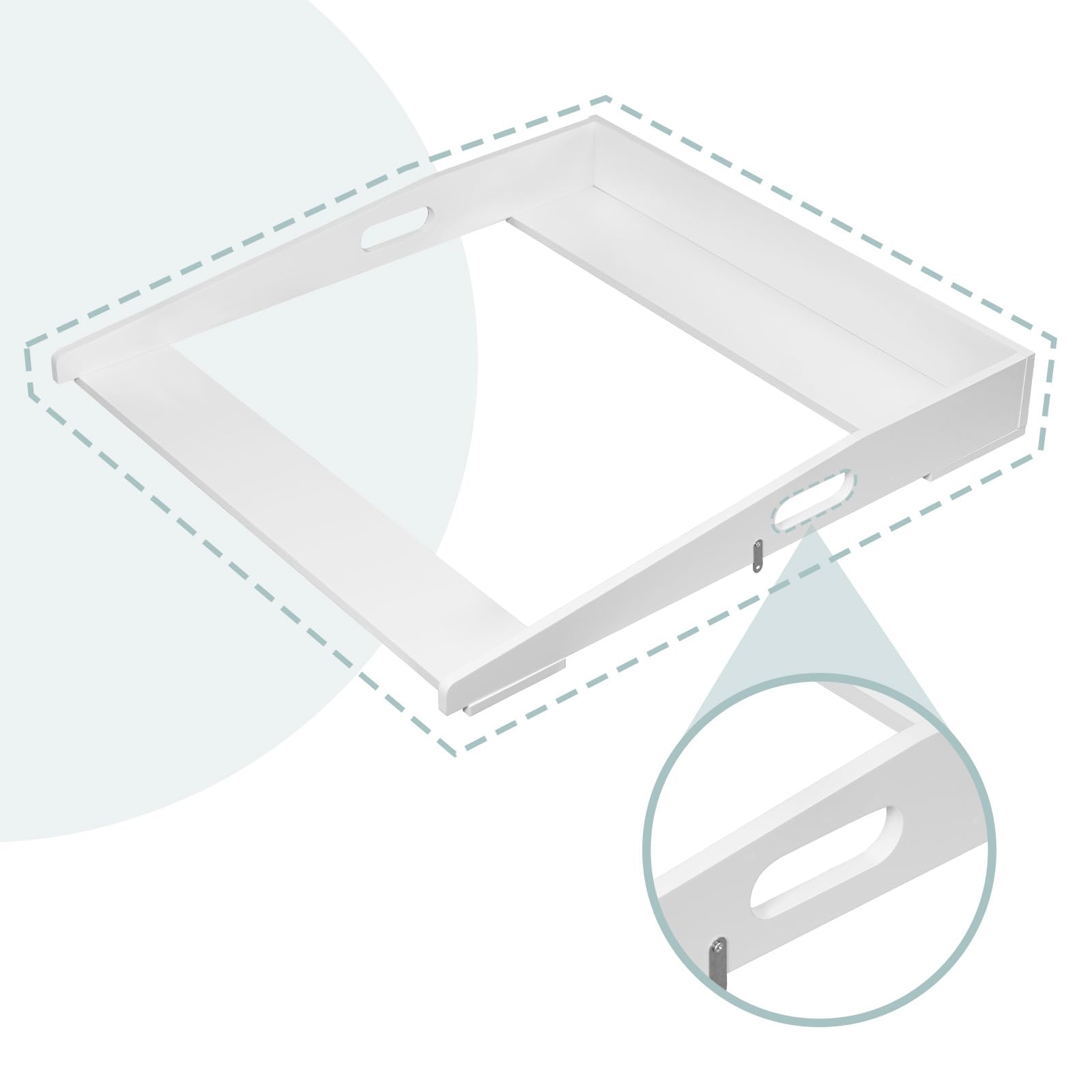 WOLTU Cambiador para Bebé 70x75x10 cm, Accesorio de Madera para Cómoda, con Bordes de Seguridad, Compatible con Estantería o Armario, Blanco