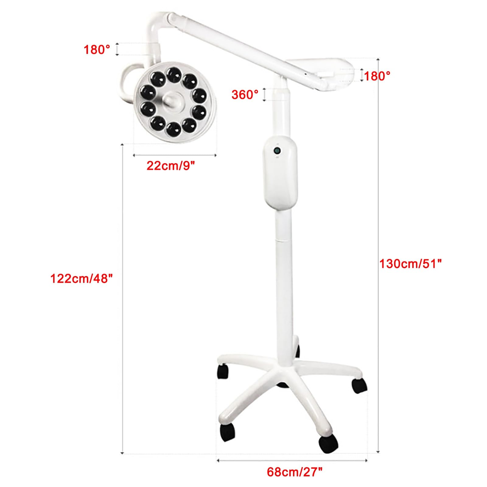 Lampada Per Visita Chirurgica Lampada Pavimento Lampada Per Visita Medica Lampada Per Animali Domestici Lampada Chirurgica Lampada Led Per Visita Odontoiatrica-Orale, Per Visite Mediche Ambulatoriali