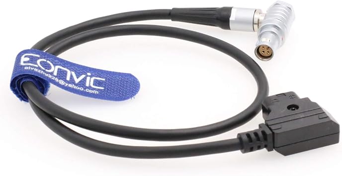 D-Tap 2pin Male to FJK Elbow 4-pin Female for C300 Mark II Power Cable