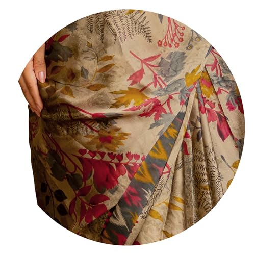Image of MIRCHI FASHION Saree for Woman Chiffon Floral Printed | Breathable Lightweight Summer Sari for Office and Home Use with Blouse Piece (Available in 20 Colors)